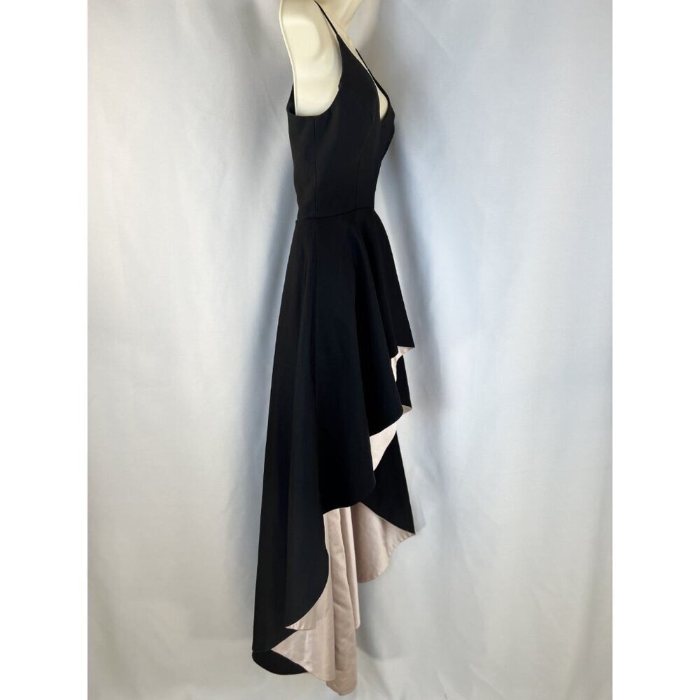 Nha Khanh Black Soft Pink Hi-Lo Formal Gown $890 - Picture 14 of 16